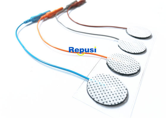 4 DİSKLİ Ag AgCl Sensör EMG Tek Kullanımlık Yüzey Elektrotları, 10cm Telli