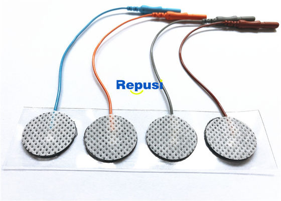4 DİSKLİ Ag AgCl Sensör EMG Tek Kullanımlık Yüzey Elektrotları, 10cm Telli
